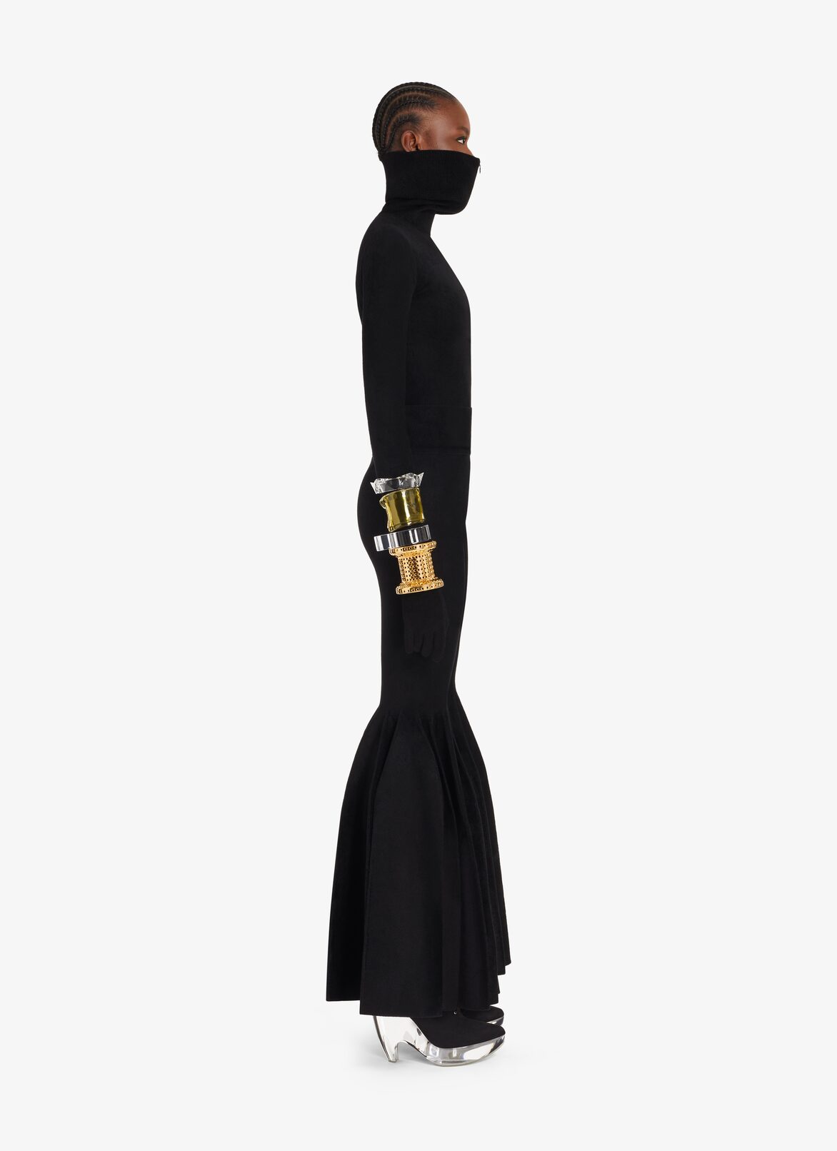 Maxi Velvet trousers ALAÏA BLACK MAXI VELVET TROUSERS